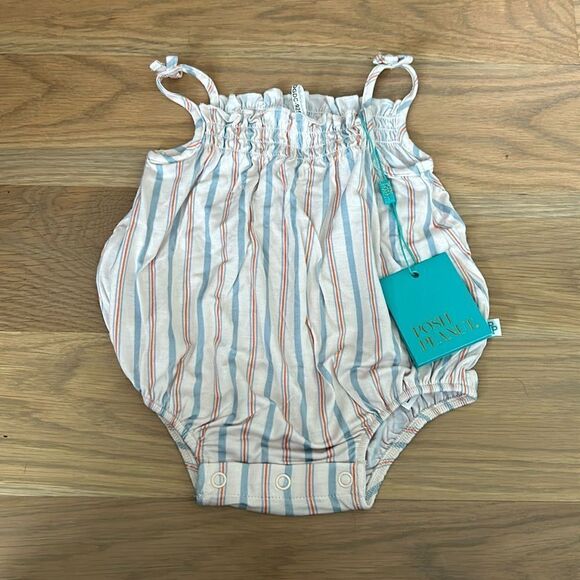 Posh peanut stripe bubble onesie 3-6M - Picture 1 of 4